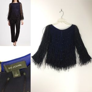 St.John  💥HP💥 silk chiffon blouse. Size 2
